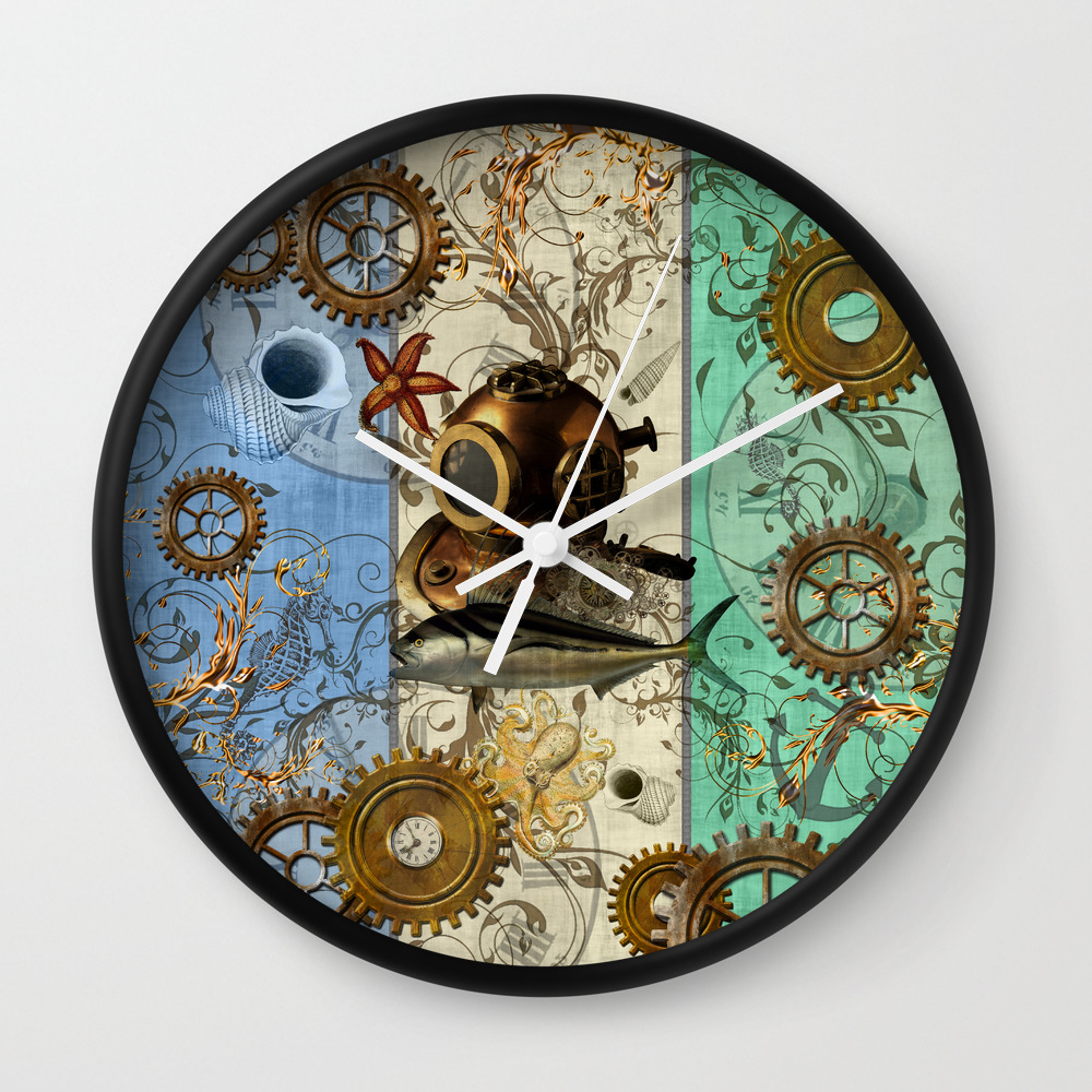 Nautical Steampunk Wall Clock By Luciasgaragesale Society6