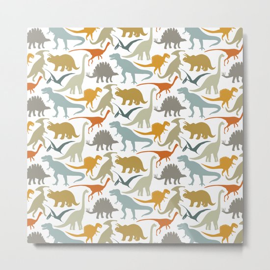 Dinosaur Friends Metal Print
