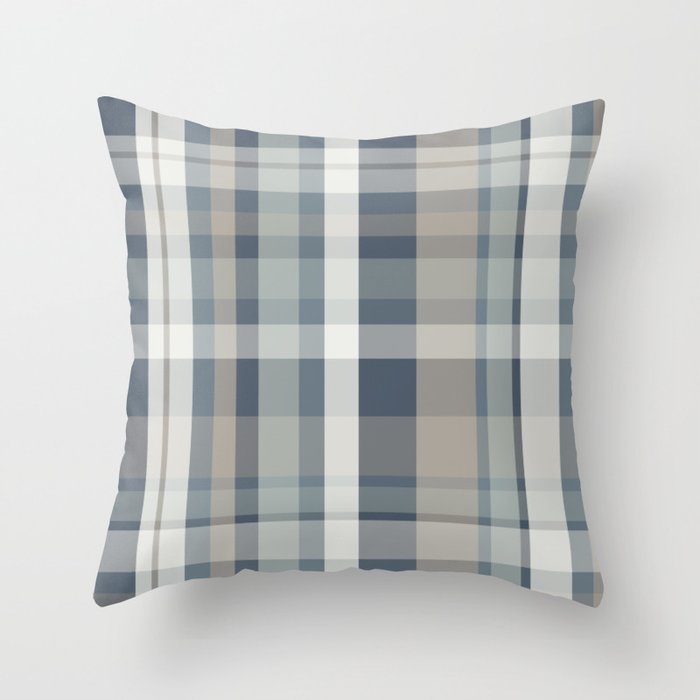Gray and 2025 white plaid pillows