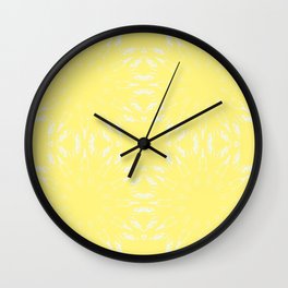 Lemon Yellow Color Burst Wall Clock