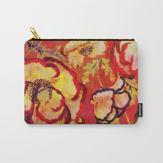 red floral Carry-All Pouch