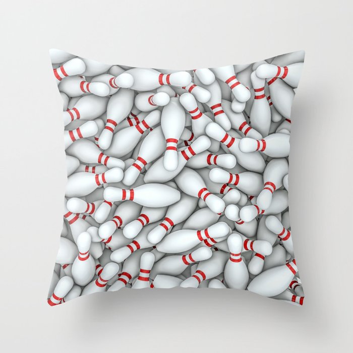 Bowling pins Throw Pillow