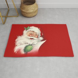 Vintage Santa Area & Throw Rug