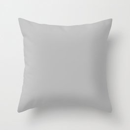 Gray - Grey Solid Color Popular Hues Patternless Shades of Gray Collection Hex #b8b8b8 Throw Pillow
