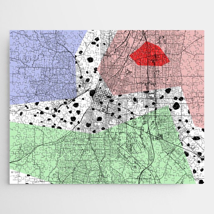 USA, Salem - City Map Collage Jigsaw Puzzle