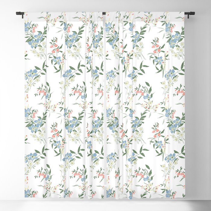 Romantic Floral Blackout Curtain