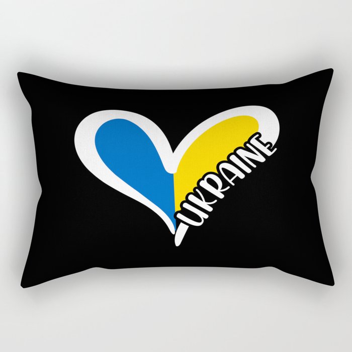 Love Ukraine Heart Rectangular Pillow