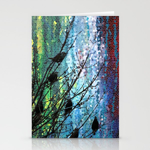 Birds Of A Feather Abstract Digital Artwork By Mark Compton Stationery Cards By Markcompton