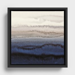 WITHIN THE TIDES WINTER BLUES by Monika Strigel Framed Canvas