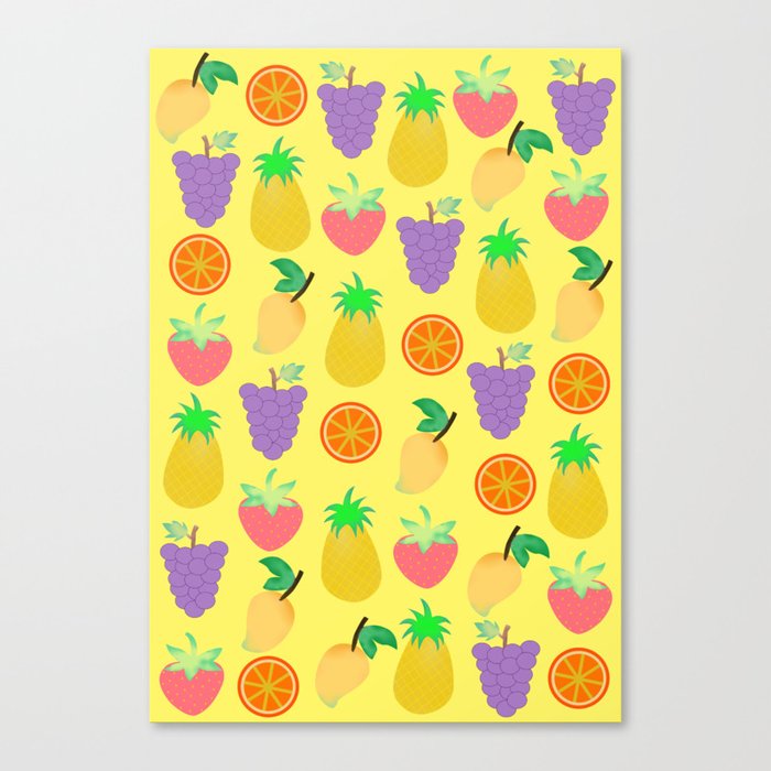 We love food & fruits Canvas Print