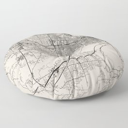 USA, Little Rock city map Floor Pillow