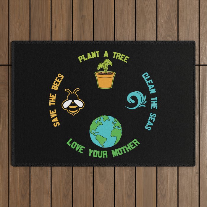 Love Your Mother Earth Outdoor Rug