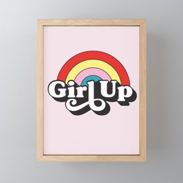 Feminist-Girl Up-Gender Equality-Feminism Framed Mini Art Print