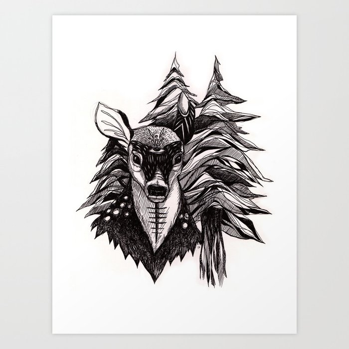 Spirit Deer Art Print