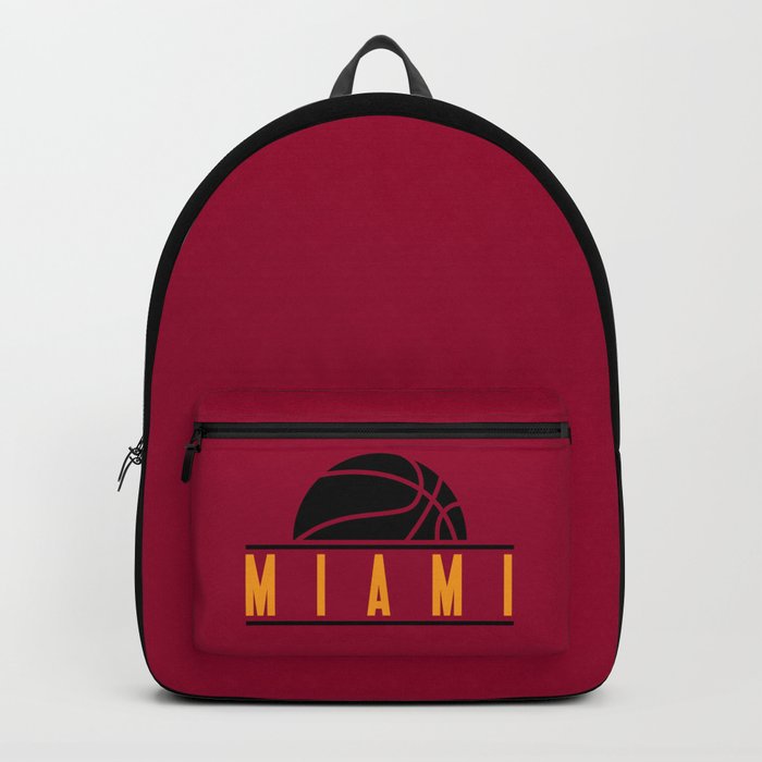 Miami basketball modern logo red Backpack