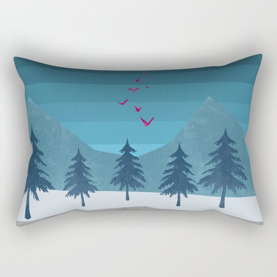 Birds flying high Rectangular Pillow
