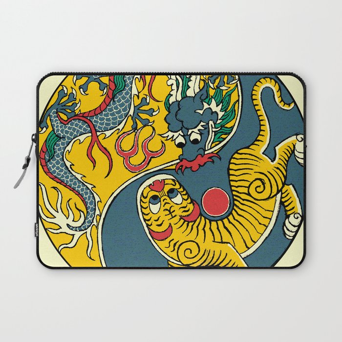 A Flag of Dragon and Tiger Laptop Sleeve