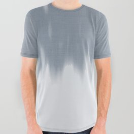 Muted Blues Textured Smear All Over Graphic Tee
