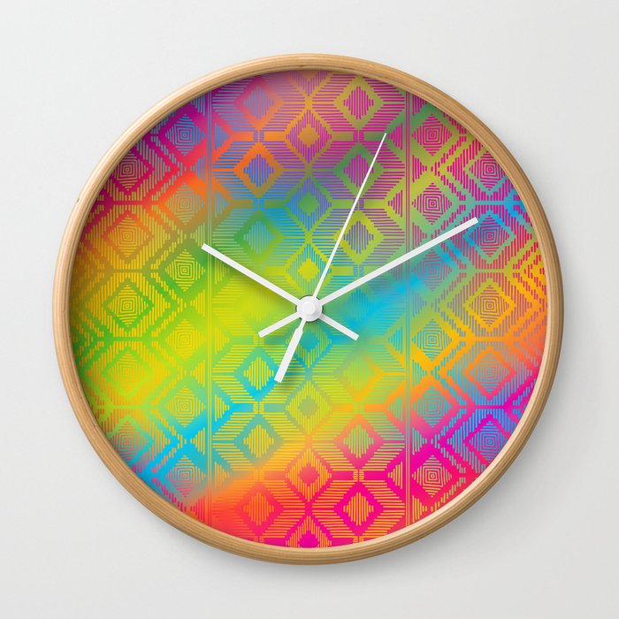 inca rainbow Wall Clock
