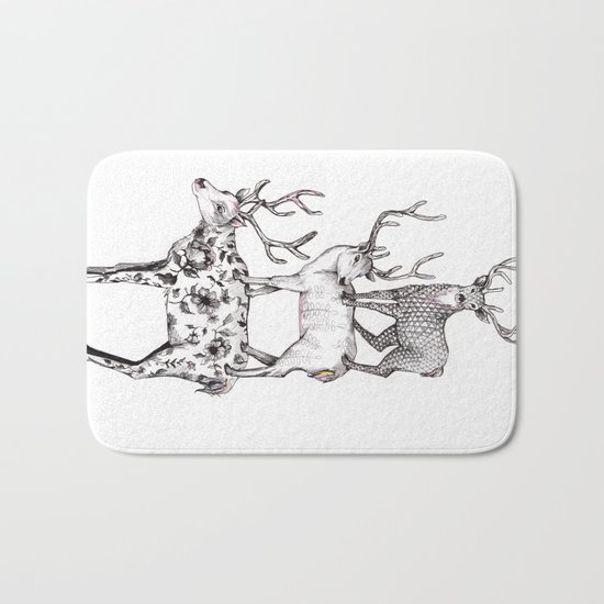 A pile of stags Bath Mat