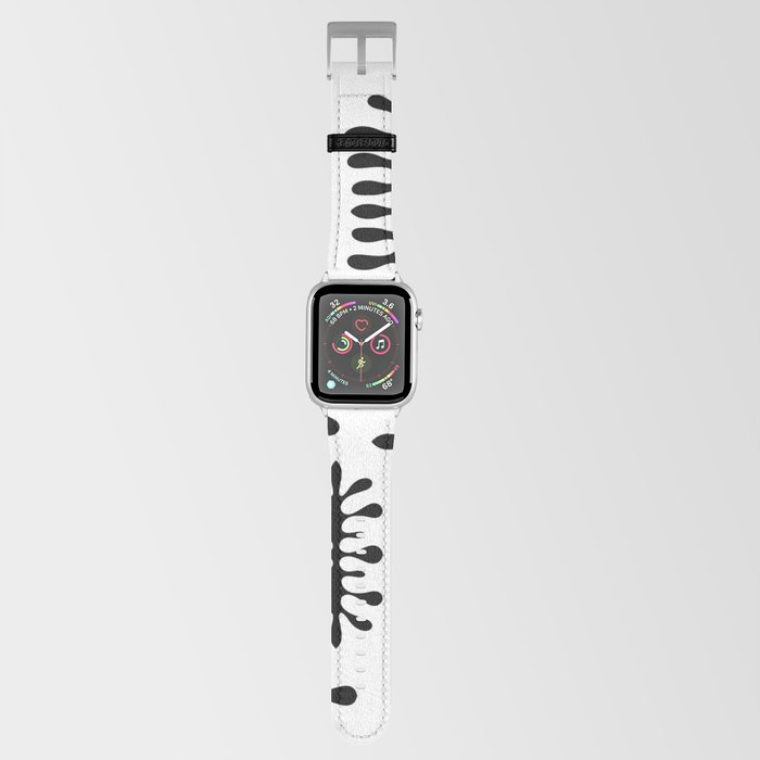 White and black seaweed inspired by Matisse Apple Watch Band