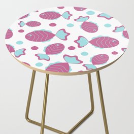 Marine pattern with fish Side Table
