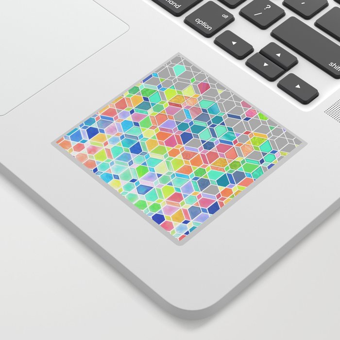 Rainbow Cubes & Diamonds Sticker