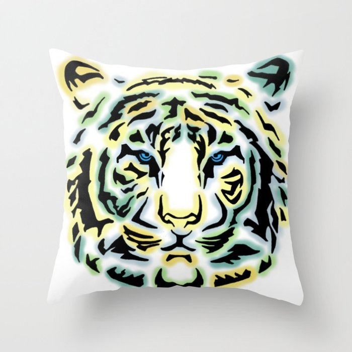 Tribal Tiger Throw Pillow