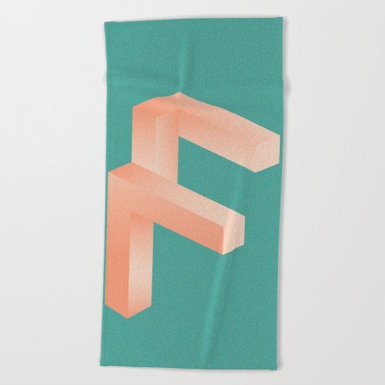 Futuristic F Beach Towel