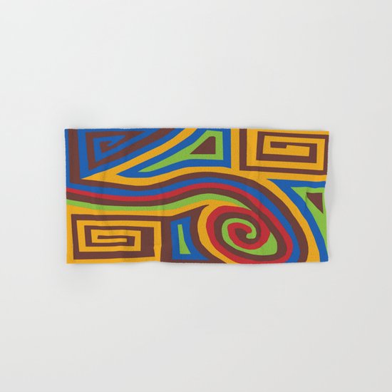 Red Swirl Hand & Bath Towel
