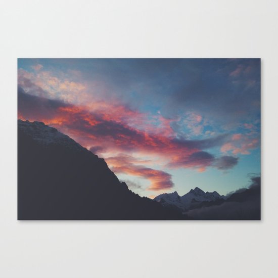 pink mountain Canvas Print