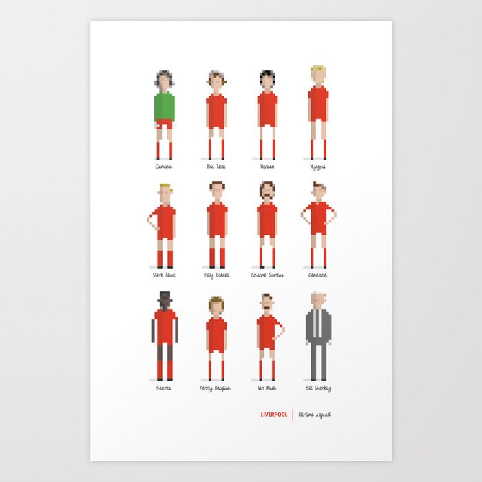 Liverpool - All-time squad Art Print