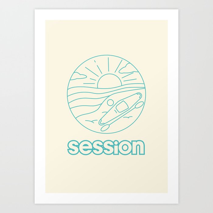 Kayaking Session Art Print