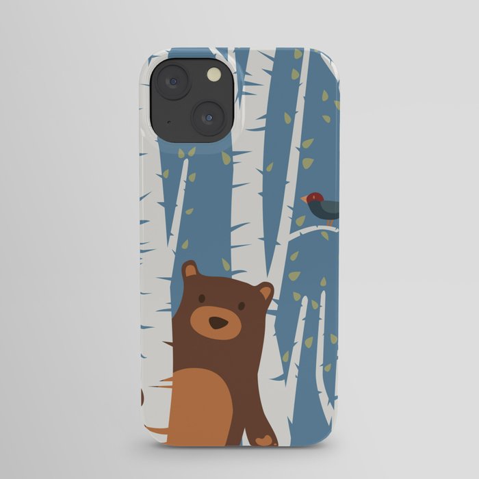 Bear and Birches iPhone Case