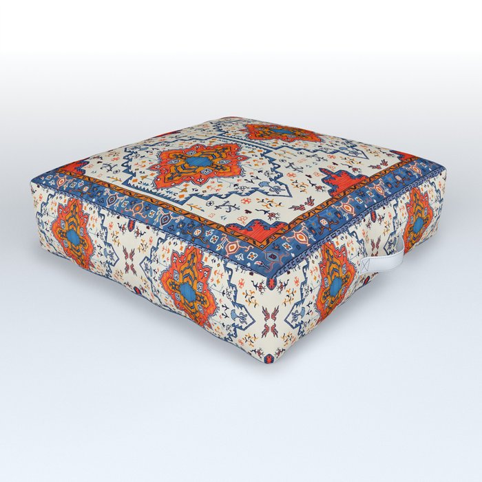 Moroccan Mirage: Bohemian Tapestry of Color Outdoor Floor Cushion