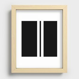 Black and White Big Stripe Recessed Framed Print