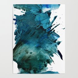 Scenic Route [2]: a pretty, minimal abstract piece in blue and green by Alyssa Hamilton Art Poster