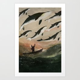 Minke Whale Migration Art Print