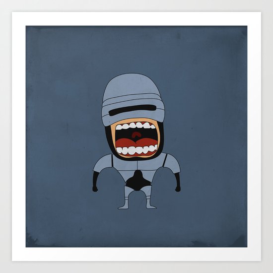 Screaming Robocop Art Print