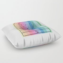 Capricorn Zodiac | Rainbow Stripe Floor Pillow