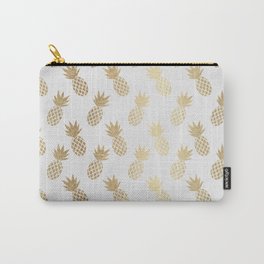 Gold Pineapple Pattern Carry-All Pouch