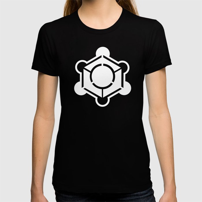 Crop Circle Design - white T Shirt