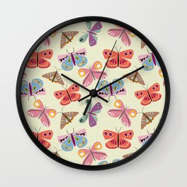 Butterflies and Moths Wall Clock