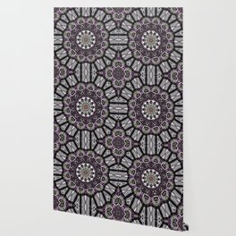 Mandala In Black And White With Hint Of Purple And Green Wallpaper By Coleggenna Society6 See more ideas about mandala, iphone wallpaper, wallpaper. society6