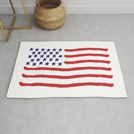 The Star-Spangled Banner / USA Flag / Hand-painted Rug