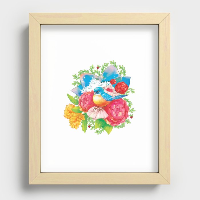 Bluebird Recessed Framed Print