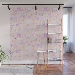 Dancing Daffodils Color 2 Lilac Wall Mural