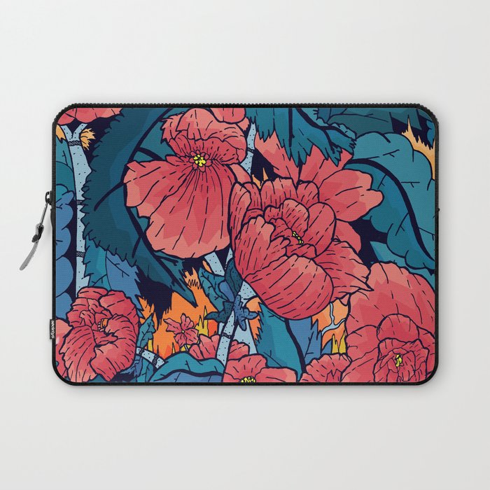 The Red Flowers Laptop Sleeve