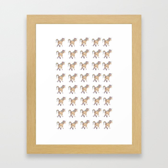 Unicorn pattern Framed Art Print