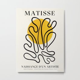 Sun Leaf: Matisse Edition | Mid Century Series Metal Print | Contemporary, Shapes, Mid Century, Pop, Vintage, Matisse, Leaves, Cutouts, Art, Cutout 